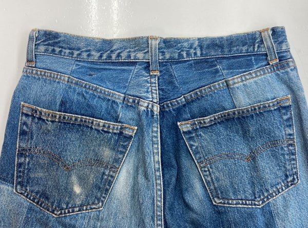 アンユーズド UNUSED 16AW REMAKE PATCHWORK DENIM リメイク パッチワーク デニム 再構築 ジップフライ ズボン パンツ 青 無地 UW0542 デニム ブルー サイズ 2 104MB-141