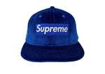 シュプリーム SUPREME 22AW Velour Box Logo New Era ベロア ボックス ロゴ ニューエラ ベースボールキャップ 帽子 青 帽子 メンズ帽子 キャップ 刺繍 ブルー 104H-48