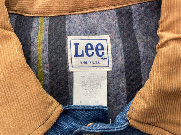 リー Lee 80's 81-LJ Vintage ヴィンテージ カバーオール ブランケット デニムジャケット ミントコンディション サイズ 40  ジャケット 無地 ブルー 104MT-305
