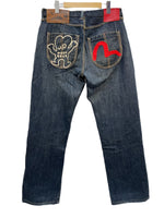 ヤマネ YAMANE カモメ＆ドクチん刺繍 デニム LOT5044 デニム ブルー 34×34 601MB-3