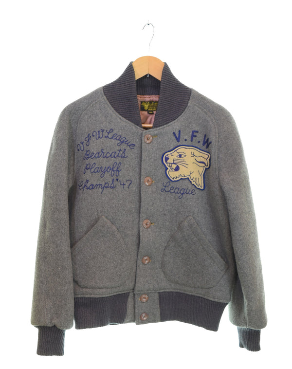 シュガーケーン SUGAR CANE スタイルアイズ Style Eyes ウールスタジャン ブルゾン チェーンステッチ　M16271 40R ジャケット グレー 103MT-3253