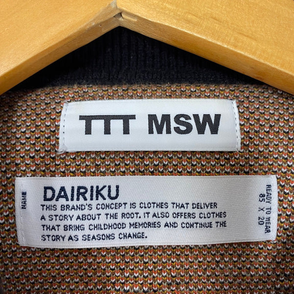 ダイリク DAIRIKU TTT MSW 23SS ska zip up knit polo TTTK-1 カーディガン ブラック Mサイズ 201MT-3185