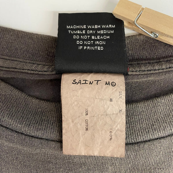 セントマイケル SAINT Mxxxxxx HUMAN FEAR SM-S22-0000-011 Tシャツ ブラック XLサイズ 201MT-3951