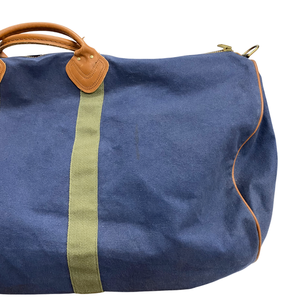 【曜日割引対象外】 エルエルビーン L.L.Bean 80's 90's DUFFLE boston bag レザー バッグ メンズバッグ ボストンバッグ ネイビー 201goods-698 VB