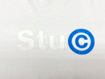 ステューシー STUSSY オールド OLD 紺タグ 90's 00's 半袖 カットソー クルーネック シングルステッチ プリント ロゴ WHITE 白 Tシャツ ワンポイント ホワイト Lサイズ 104MT-1777