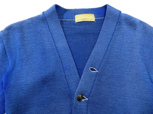 ヴィンテージ vintage 40s 40年代 IMPERIAL インペリアル レタードカーディガン ニット パチポケ ワッペン 青 サイズ 36 カーディガン ワンポイント ブルー 104MT-1856