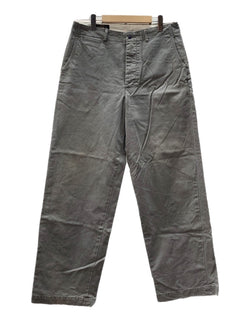ダブルアールエル RRL CHINO PANTS チノ パンツ ワーク ボタンフライ トラウザーズ Ralph Lauren 灰 無地 44788 チノパン グレー 34×32 104MB-339