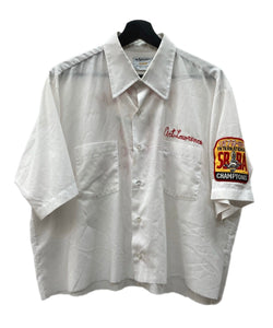 ヴィンテージ vintage 70's 70年代 Arrow BARD SHRINERS シュライナー フリーメイソン チェーンステッチ 白 サイズ17 半袖シャツ 刺繍 ホワイト 104MT-1720