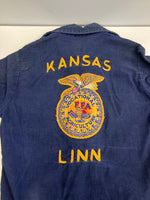 ヴィンテージ vintage 60's 60年代 FFAジャケット ファーマーズジャケット KANSAS LINN TALON ZIP 刺繍 - ジャケット ネイビー 101MT-4176
