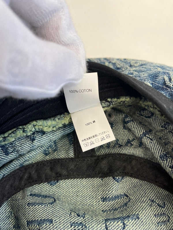 シュプリーム SUPREME 21SS Warp Jacquard Logos Denim Crusher ワープジャカードロゴ デニムクラッシャー バケットハット 帽子 メンズ帽子 ハット ブルー 101hat-183
