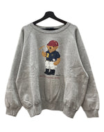 ラルフローレン RalphLauren 90s POLO BEAR SWEATSHIRT ポロ ベア スウェットシャツ トレーナー 裏起毛 灰 スウェット ロゴ グレー Mサイズ 104MT-2303