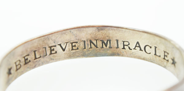 ビリーブインミラクル BELIEVEINMIRACLE SKULL BRACE スカルブレスレット バングル メンズジュエリー・アクセサリー バングル シルバー 103G-96