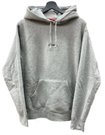 シュプリーム SUPREME 18AW Trademark Hooded Sweatshirt トレードマーク フーデッド スウェットシャツ フーディ プルオーバー ロゴ 刺繍 カナダ製 GRAY 灰色 パーカ ワンポイント グレー Mサイズ 104MT-1945