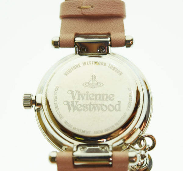 ヴィヴィアン・ウエストウッド Vivienne Westwood オーブチャーム パステル ピンク レザー 腕時計 レディース腕時計103T-54
