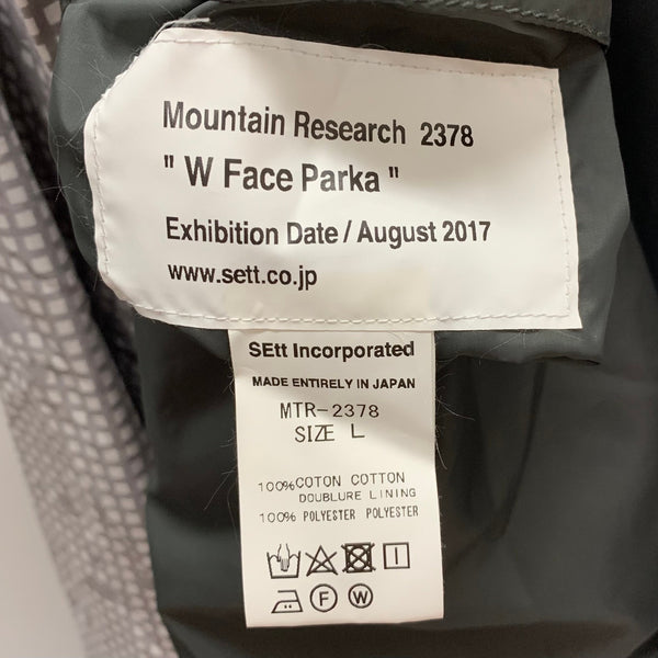 マウンテンリサーチ MOUNTAIN RESEARCH ダブルフェイスパーカ W FACE PARKA ジャケット グレー Lサイズ 201MT-3295