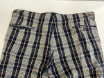 ダブルアールエル RRL ラルフローレン Ralph Lauren チェック柄 コットン リネンパンツ ショートパンツ ハーフパンツ ネイビー サイズ36 101MB-719