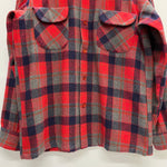 【曜日割引対象外】 ペンドルトン PENDLETON 70's 開襟シャツ シャドーチェック ウール 長袖シャツ レッド Mサイズ 201MT-4399 VB