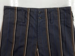 ヨウジヤマモト Yohji Yamamoto POUR HOMME SLACKS PANTS スラックス パンツ テーパード トラウザーズ ジップフライ 紺 ストライプ HB-P14-123 スラックス ネイビー サイズ 3 104MB-258