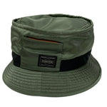 【中古】ポーター PORTER ビームス BEAMS コラボ バケットハット 帽子 メンズ帽子 ハット グリーン フリーサイズ 201goods-657