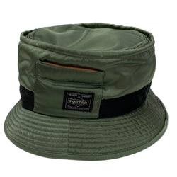 【中古】ポーター PORTER ビームス BEAMS コラボ バケットハット 帽子 メンズ帽子 ハット グリーン フリーサイズ 201goods-657