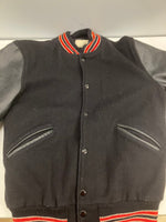 バトウィン BUTWIN 80's 80年代 黒タグ ウールメルトン スタジャン varsity jacket  袖レザー アメリカ製 MADE IN USA VINTAGE ヴィンテージ   ジャケット ブラック Sサイズ 101MT-5018
