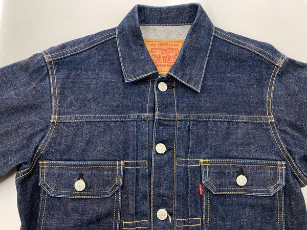リーバイス Levi's 2nd セカンド 507 90's 90年代 復刻 日本製 デニムジャケット Gジャン 濃紺 71507-XX サイズ 34 ジャケット 無地 ネイビー 104MT-1992