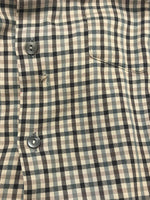 ヴィンテージ vintage 60's~ 60年代～ TOWN CRAFT J.C.Penney プリントネルシャツ チェック オープンカラー ボックス 開襟 ループカラー タウンクラフト 長袖シャツ グリーン Mサイズ 101MT-4977