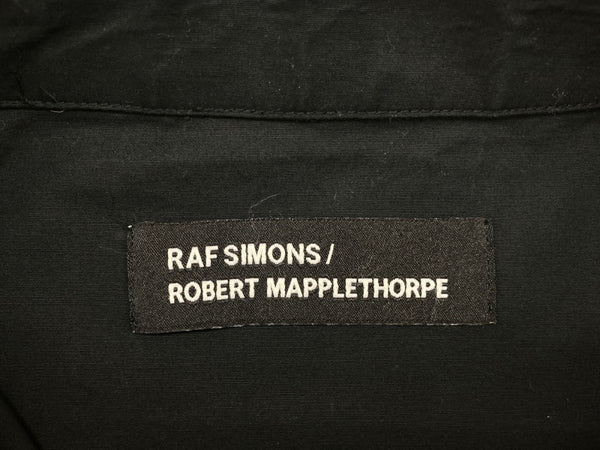 ラフシモンズ RAF SIMONS 17SS × ROBERT MAPPLETHORPE ロバートメープルソープ Oversized Shirt オーバーサイズ シャツ フォト 黒 171-219-10000-00099 長袖シャツ プリント ブラック 104MT-753