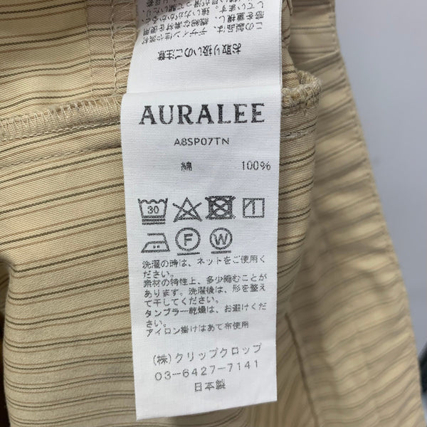 オーラリー AURALEE WASHED FINX TWILL EASY WIDE PANTSコットンイージーパンツ A8SP07TN ボトムスその他 ベージュ 1サイズ 201MB-978