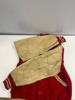 ヴィンテージ vintage 60's～ 60年代 Ceather ウール スタジャン バーシティジャケット アワードジャケット 袖レザー ツートン ベージュ ジャケット レッド 101MT-5452