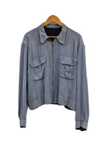 ヴィンテージ vintage 50s 50's 50年代 レーヨン ギャバジンジャケット 絣 かすり ギャバ SERVAL ZIPPER VINTAGE ヴィンテージ 青 ジャケット ブルー 101MT-5198