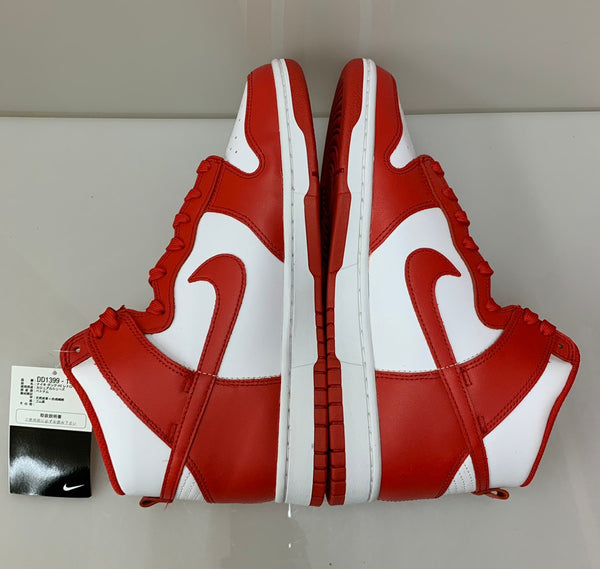 ナイキ NIKE ダンク ハイ "チャンピオンシップ ホワイト アンド レッド" Dunk High "Championship White and Red" DD1399-106 メンズ靴 スニーカー ロゴ レッド 28cm 201-shoes790