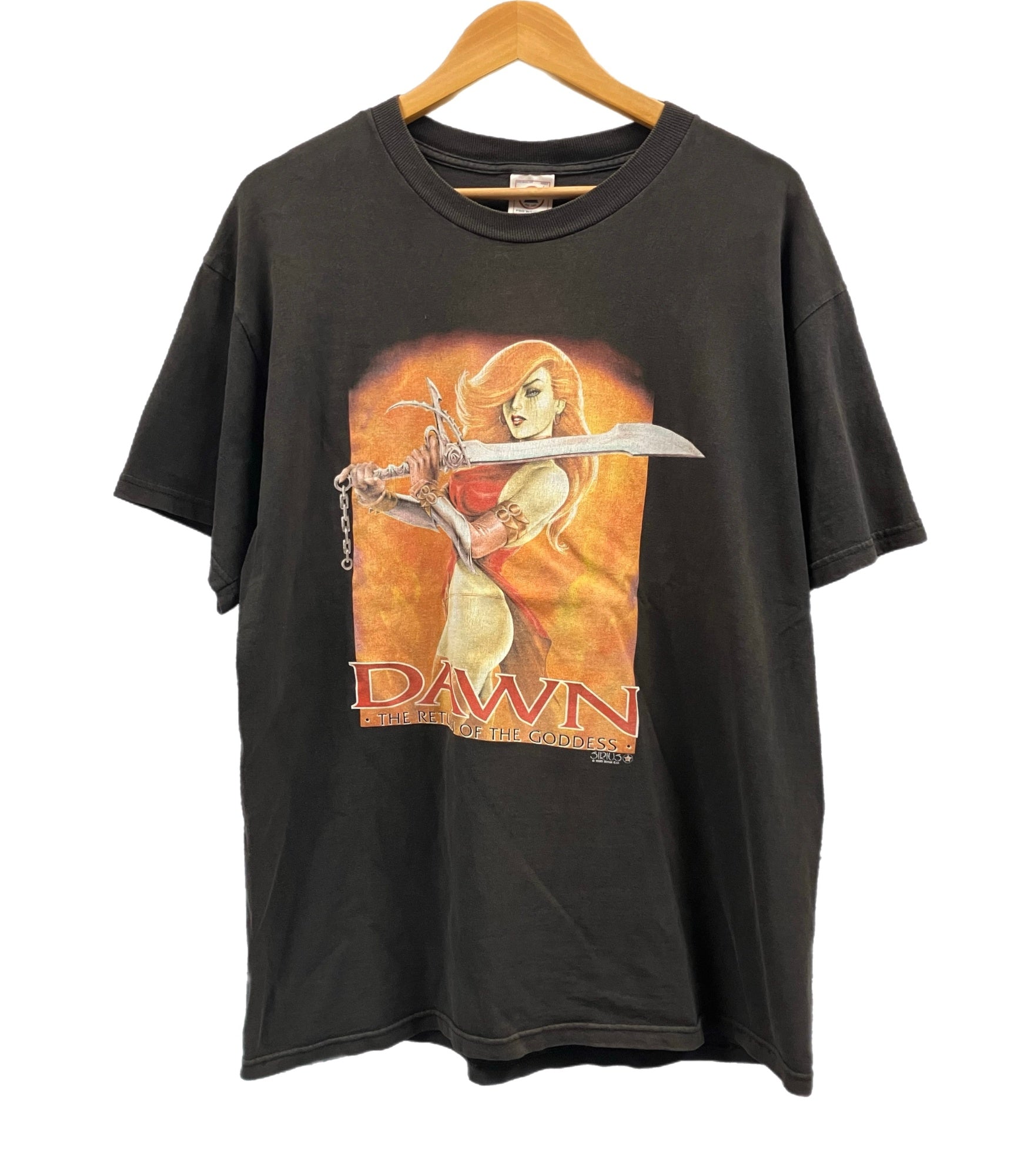 90sヴィンテージUSA製 希少！アメコミ LADY DEATHゆるだぼXL 黒 90s 