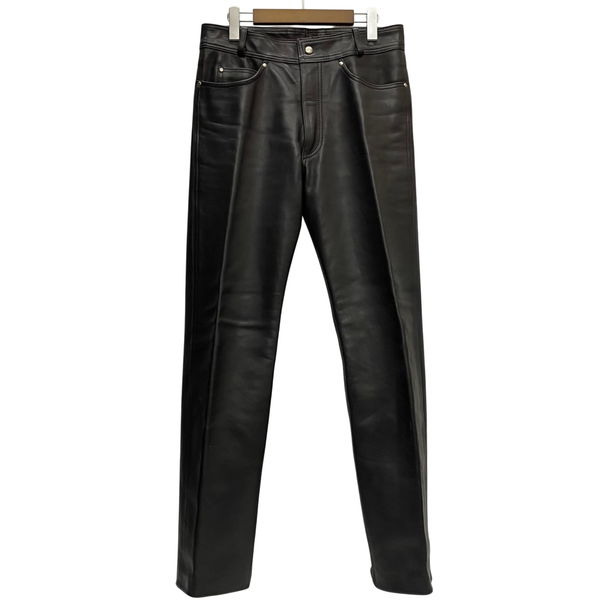 【曜日割引対象外】 ハーレーダビッドソン HARLEY-DAVIDSON レザーパンツ 牛革 98146 ボトムスその他 ブラック 32サイズ 201MB-1002 VB