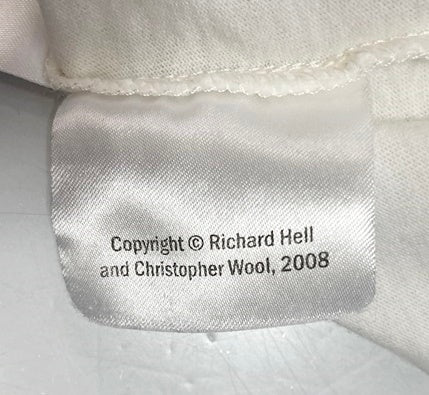 グッチ GUCCI  Richard Hell "Think Thank" T-Shirt クラッシュ加工 ダメージ加工 ヴィンテージ加工 イタリア製  XL Tシャツ ホワイト LLサイズ 101MT-2672