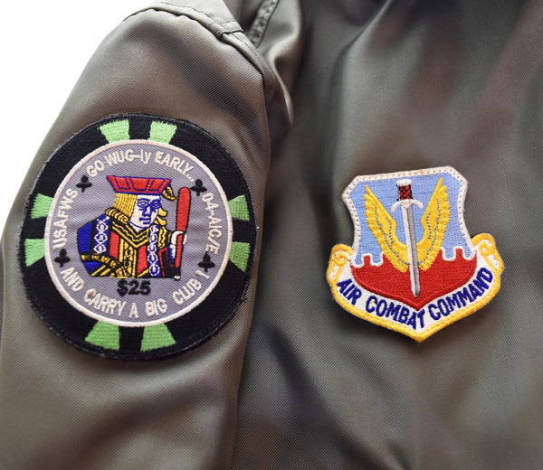 ヴィンテージ Vintage 80's ミリタリー Military US ARMY CWU-45/P 87年製造 ISRATEX INC Flight Jacket ワッペンカスタム LARGE (42-44) ジャケット カーキ 103MT-3444