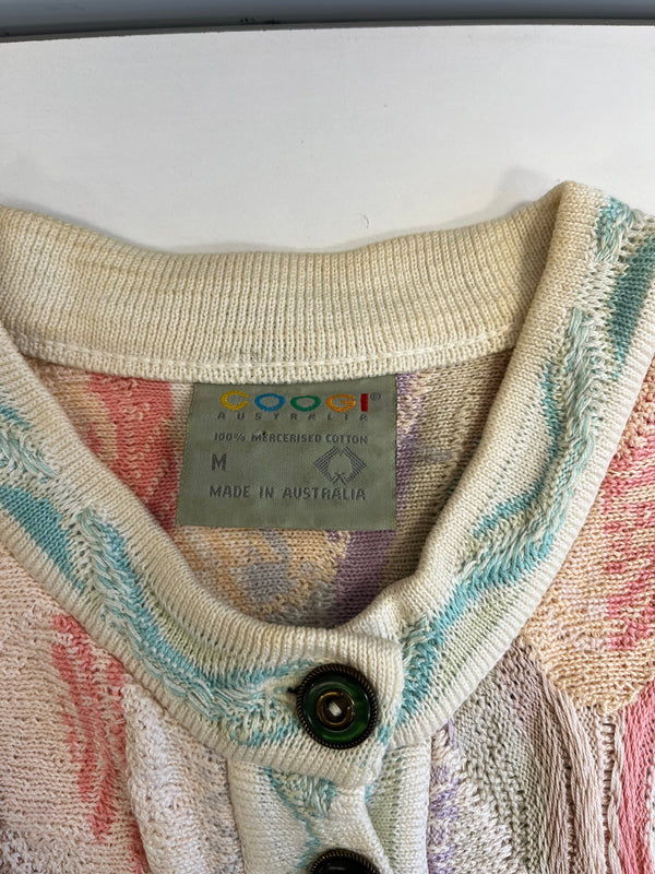 クージー COOGI AUSTRALIA パステル ニット カーデ 総柄 カーディガン マルチカラー Mサイズ 101LT-258
