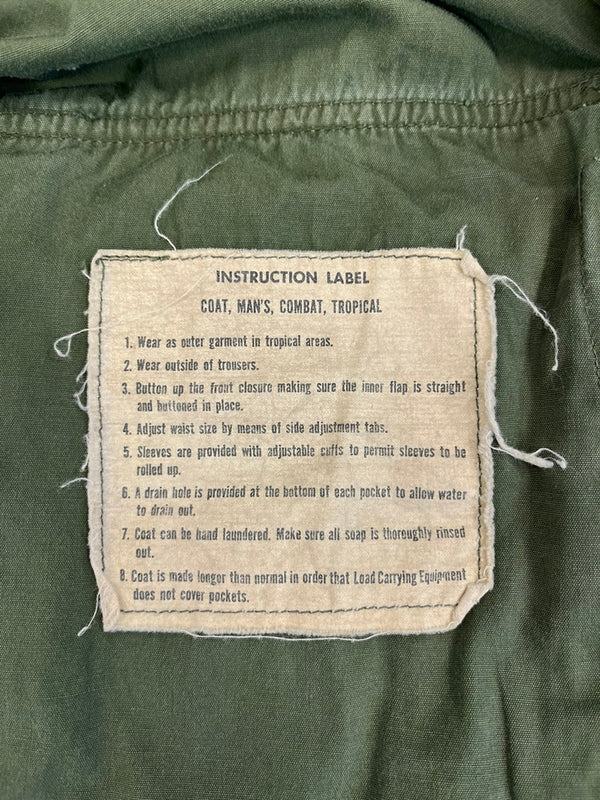 ミリタリー military ヴィンテージ Vintage 60s US ARMY 2nd ファティーグジャケット トロピカル コンバット ジャケット ジャケット カーキ 101MT-4876