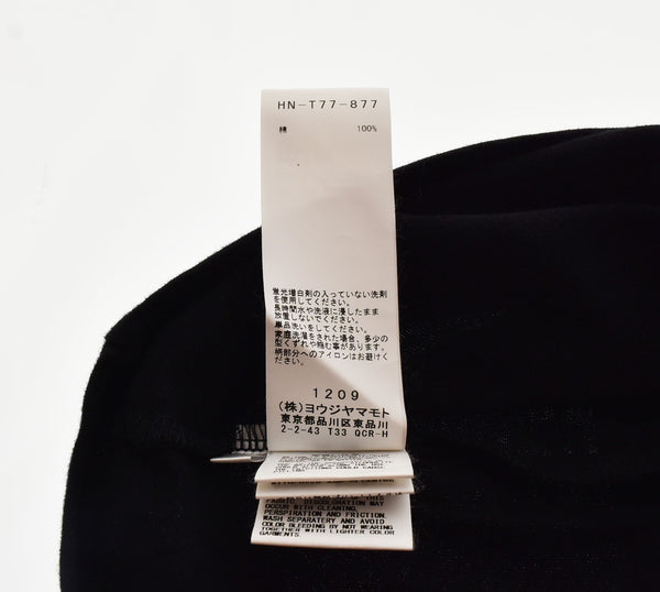 ヨウジ ヤマモト YOHJIYAMAMOTO × NEWERA ニューエラ 20ss 100周年記念 コラボ YOHJI  HN-T77-877 3 Tシャツ ブラック 103MT-2538