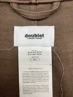 ダブレット doublet 19AW SILK RIP-STOP MILITARY COAT リップ ストップ ミリタリー コート ジャケット アウター 骸骨 緑 19AW09CO29 ジャケット ワンポイント カーキ Sサイズ 104MT-906