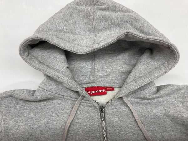 シュプリーム SUPREME 16AW スモール ボックス ロゴ SMALL BOX LOGO パーカー フーディ ジップアップ ZIP UP カナダ製 GRAY 灰色 パーカ ワンポイント グレー Mサイズ 104MT-1944