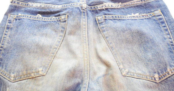 ヒステリックグラマー HYSTERIC GLAMOUR 加工デニム スリムストレート デニムパンツ 0242AP03 デニム ブルー 30 103MB-609