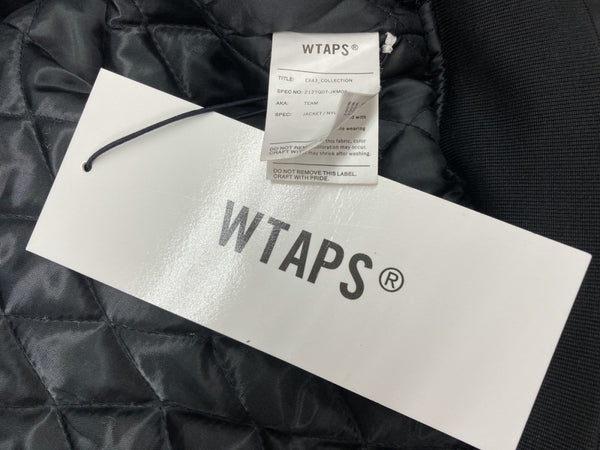 ダブルタップス WTAPS TEAM JACKET NYLON TWILL チーム ジャケット クロスボーン ツイル ブルゾン 刺繍 BLACK 黒 212TQDT-JKM01 SIZE04 ジャケット ロゴ ブラック 104MT-758