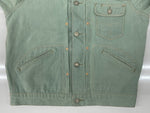 ダブルアールエル RRL SANTAFE WORK JACKET サンタフェ ワーク ジャケット デニム Gジャン ボタン 加工 Ralph Lauren ターコイズ 緑 ジャケット 無地 グリーン Mサイズ 104MT-2071