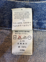 リーバイス Levi's 90s 70505-0217 デニムトラッカージャケット Made in USA 90's USA製 ボタン裏715 38 ジャケット ブルー 103MT-3560