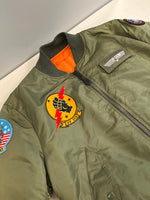 アルファインダストリーズ ALPHA INDUSTRIES ×TOP GUN トップガン  MA-1 フライトジャケット AA050728-1 ジャケット カーキ Mサイズ 101MT-4953