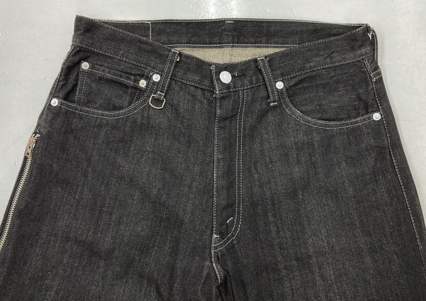 リーバイス Levi's Fenom fragment design フラグメント 505-0207M TALON ペンキステッチ 先染め ブラックデニム 黒 ロゴ デニム ブラック 104MB-273