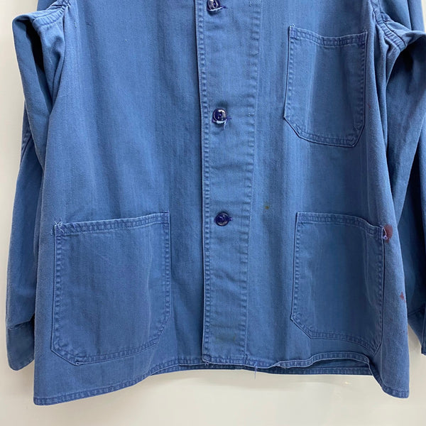 【曜日割引対象外】 ヴィンテージ vintage 50's BEST HBT カバーオール 猫目ボタン ジャケット ブルー Mサイズ 201MT-3809 VB