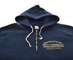 フラットヘッド THE FLAT HEAD GUN REGEND ハーフジップフーディー 両面プリント パーカ ネイビー Lサイズ 103MT-3420