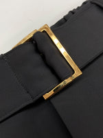 クルニ CULLNI 2Tuck Pants with Long Belt for STUDIOUS タック ワイド パンツ ジップフライ ベルト 灰 無地 CU-021-ST スラックス グレー サイズ 1 104MB-334